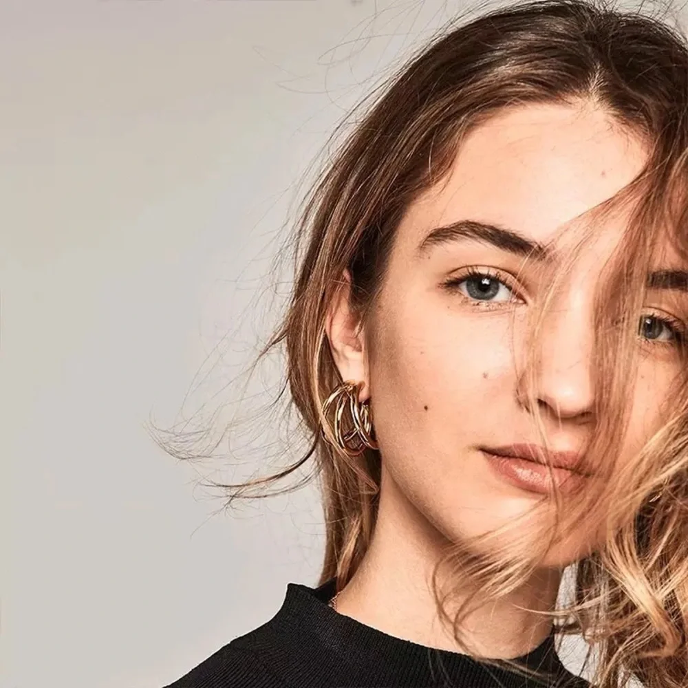 “Triple Dare” Multi-Hoop Classic Simple Minimalist Neutral Casual Circle Earring